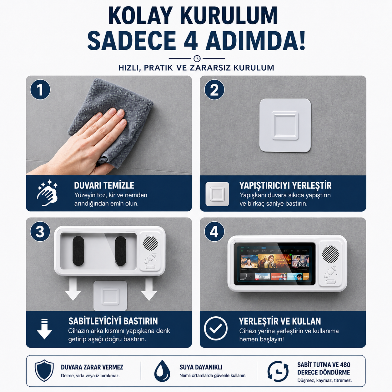 Velnume™ Su Geçirmez Akıllı Telefon Tutucu & Bluetooth Hoparlör